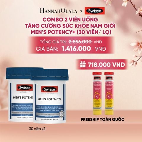  COMBO 2 VIÊN UỐNG TĂNG CƯỜNG SỨC KHỎE NAM GIỚI SWISSE ULTIBOOST MEN'S POTENCY+ (30 VIÊN) _ DEAL 13 - A952 