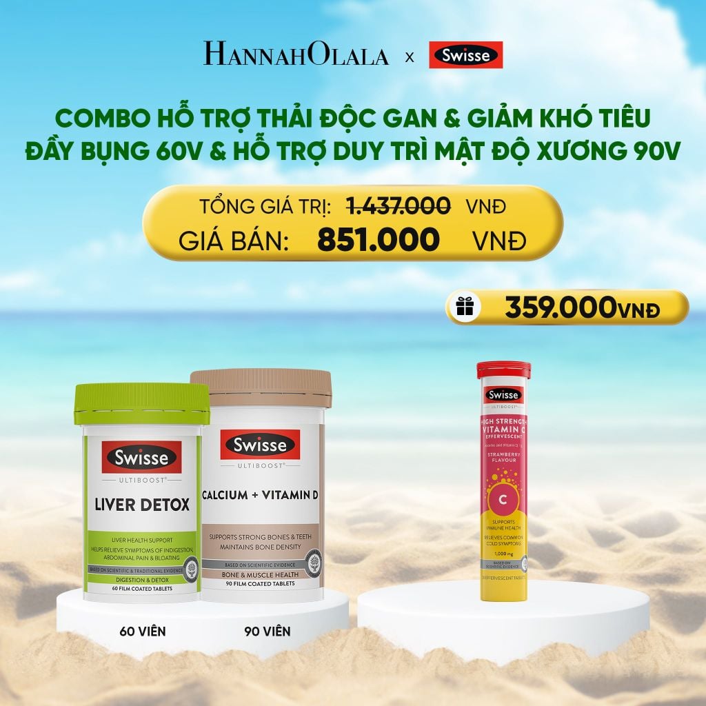  DEAL 6: COMBO HỖ TRỢ THẢI ĐỘC GAN & GIẢM KHÓ TIÊU ĐẦY BỤNG 60V & HỖ TRỢ DUY TRÌ MẬT ĐỘ XƯƠNG 90V 