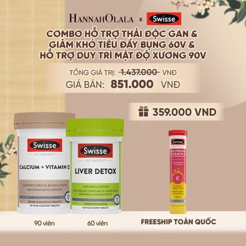  COMBO HỖ TRỢ THẢI ĐỘC GAN & GIẢM KHÓ TIÊU ĐẦY BỤNG 60V & HỖ TRỢ DUY TRÌ MẬT ĐỘ XƯƠNG 90V - A90 