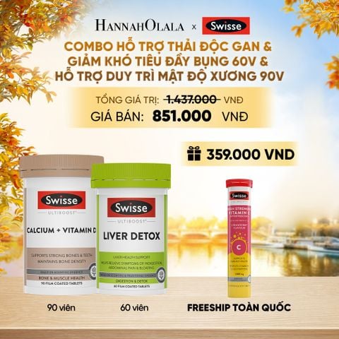  COMBO HỖ TRỢ THẢI ĐỘC GAN & GIẢM KHÓ TIÊU ĐẦY BỤNG 60V & HỖ TRỢ DUY TRÌ MẬT ĐỘ XƯƠNG 90V - E857 