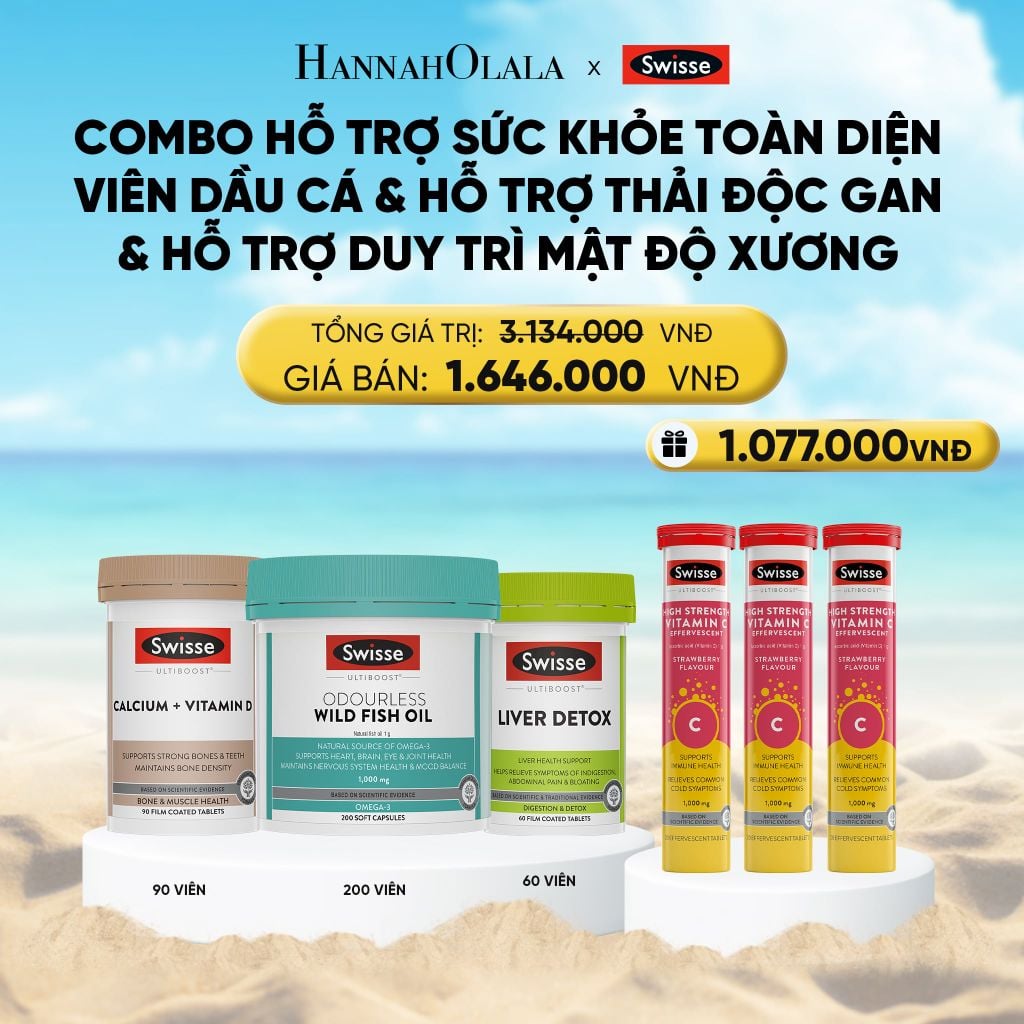 COMBO HỖ TRỢ SỨC KHỎE TOÀN DIỆN - VIÊN DẦU CÁ & HỖ TRỢ THẢI ĐỘC GAN & HỖ TRỢ DUY TRÌ MẬT ĐỘ XƯƠNG 