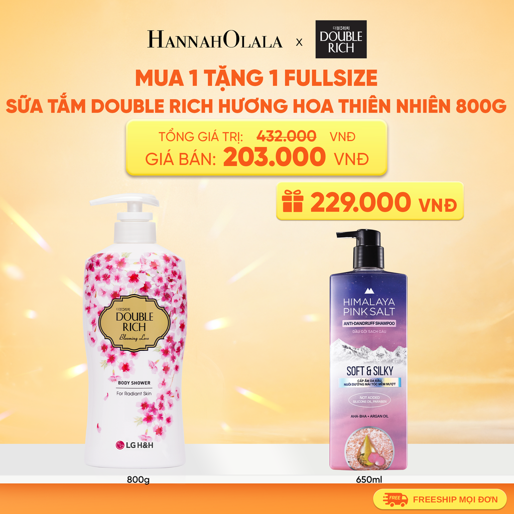  SỮA TẮM DOUBLE RICH HƯƠNG HOA CHIẾT XUẤT TỪ THIÊN NHIÊN 800ML 