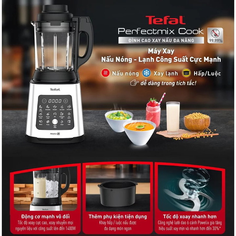  A21_DEAL 8: MÁY XAY SINH TỐ VÀ LÀM SỮA HẠT ĐA NĂNG TEFAL BL83SD66 - 1400W 