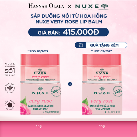  [HSD 09/2027] SÁP DƯỠNG MÔI HOA HỒNG NUXE LIP BALM 15G 