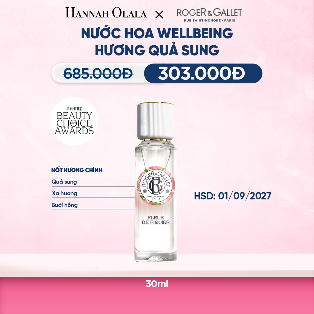 NƯỚC HOA WELLBEING ROGER&GALLET 30ML - M62 