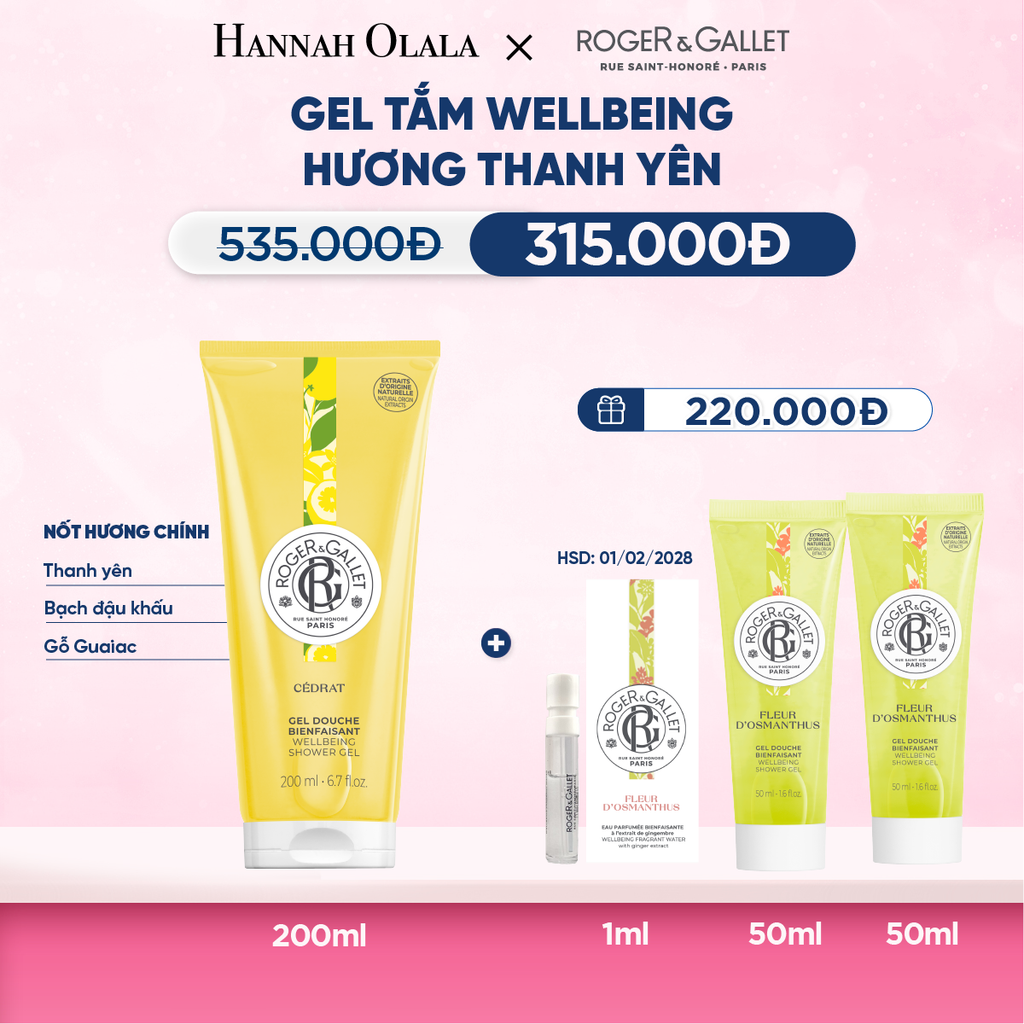  GEL TẮM 200ML ROGER&GALLET - M46 