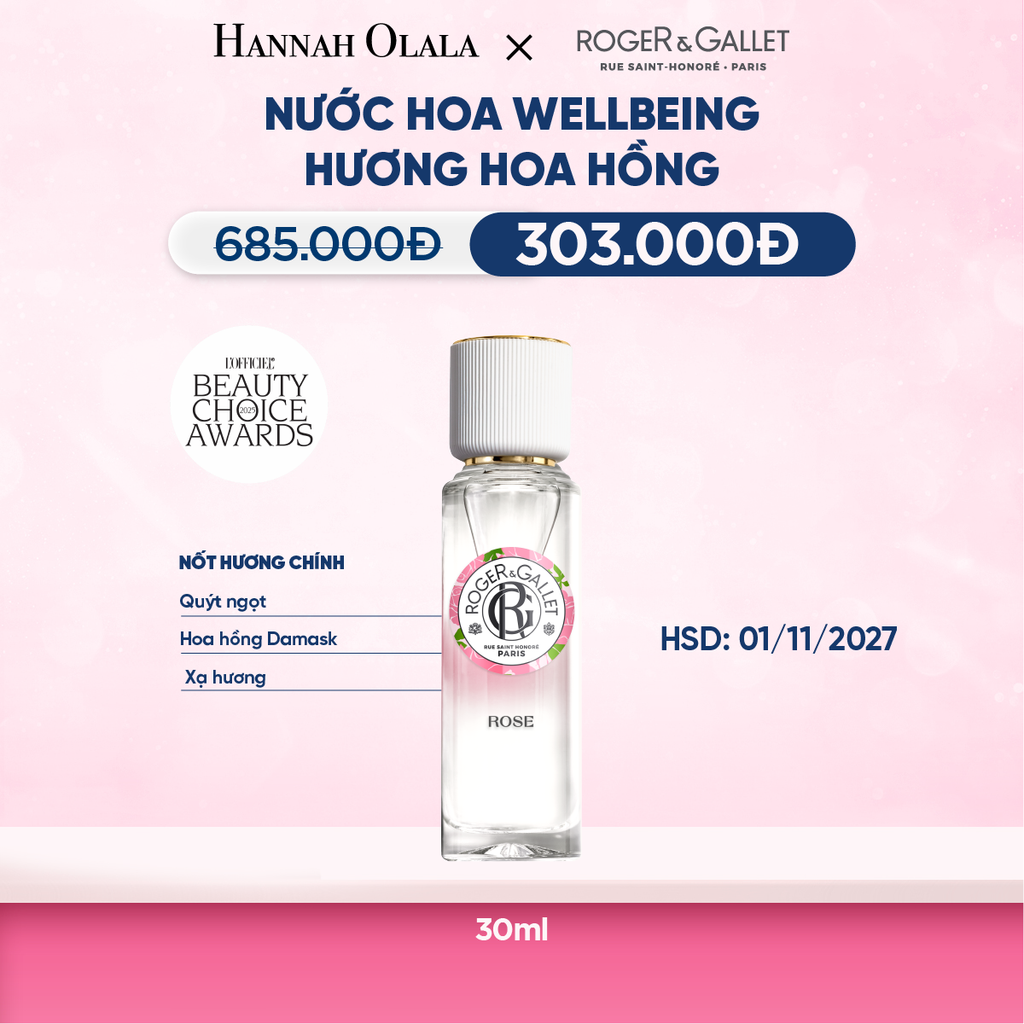  NƯỚC HOA WELLBEING ROGER&GALLET 30ML - M62 