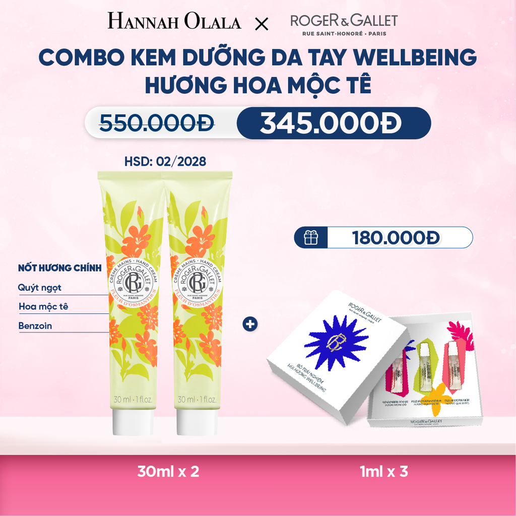  COMBO 2 KEM DƯỠNG DA TAY ROGER&GALLET 30ML - M68 