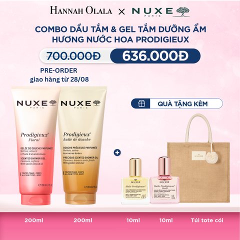  COMBO DẦU TẮM & GEL TẮM DƯỠNG ẨM HƯƠNG NƯỚC HOA NUXE PRODIGIEUX® 200ML x 2 - M35 