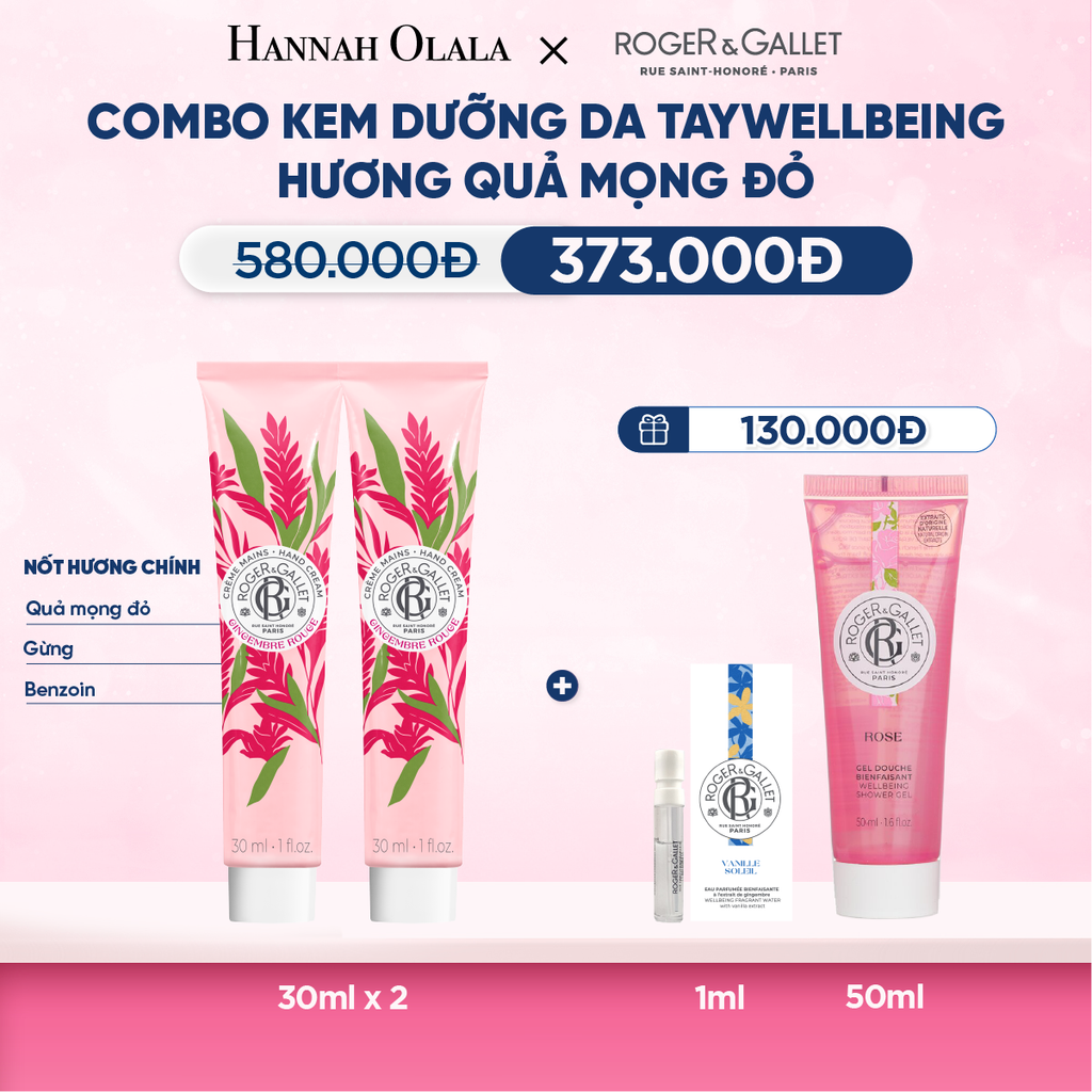  COMBO 2 KEM DƯỠNG DA TAY ROGER&GALLET 30ML - M66 