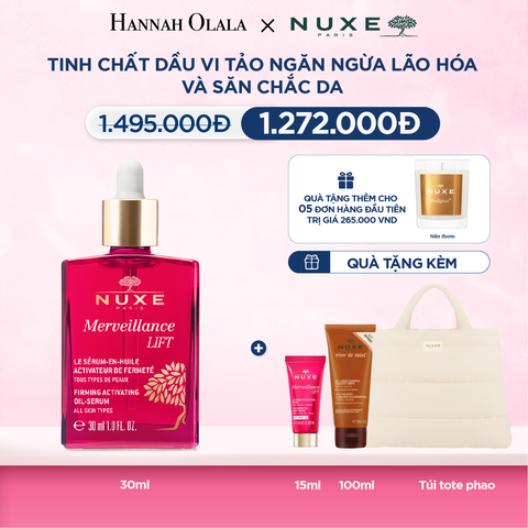 TINH CHẤT DẦU VI TẢO NGĂN NGỪA LÃO HÓA, SĂN CHẮC DA NUXE MVL OIL SERUM 30ML - M25 