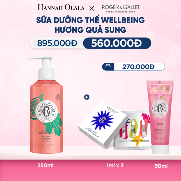  SỮA DƯỠNG THỂ HƯƠNG NƯỚC HOA WELLBEING ROGER&GALLET 250ML - M77 