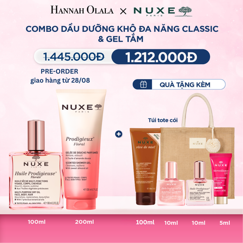  COMBO DẦU DƯỠNG KHÔ ĐA NĂNG 100ML & DẦU TẮM HƯƠNG NƯỚC HOA 200ML (CHỌN HƯƠNG) - M42 