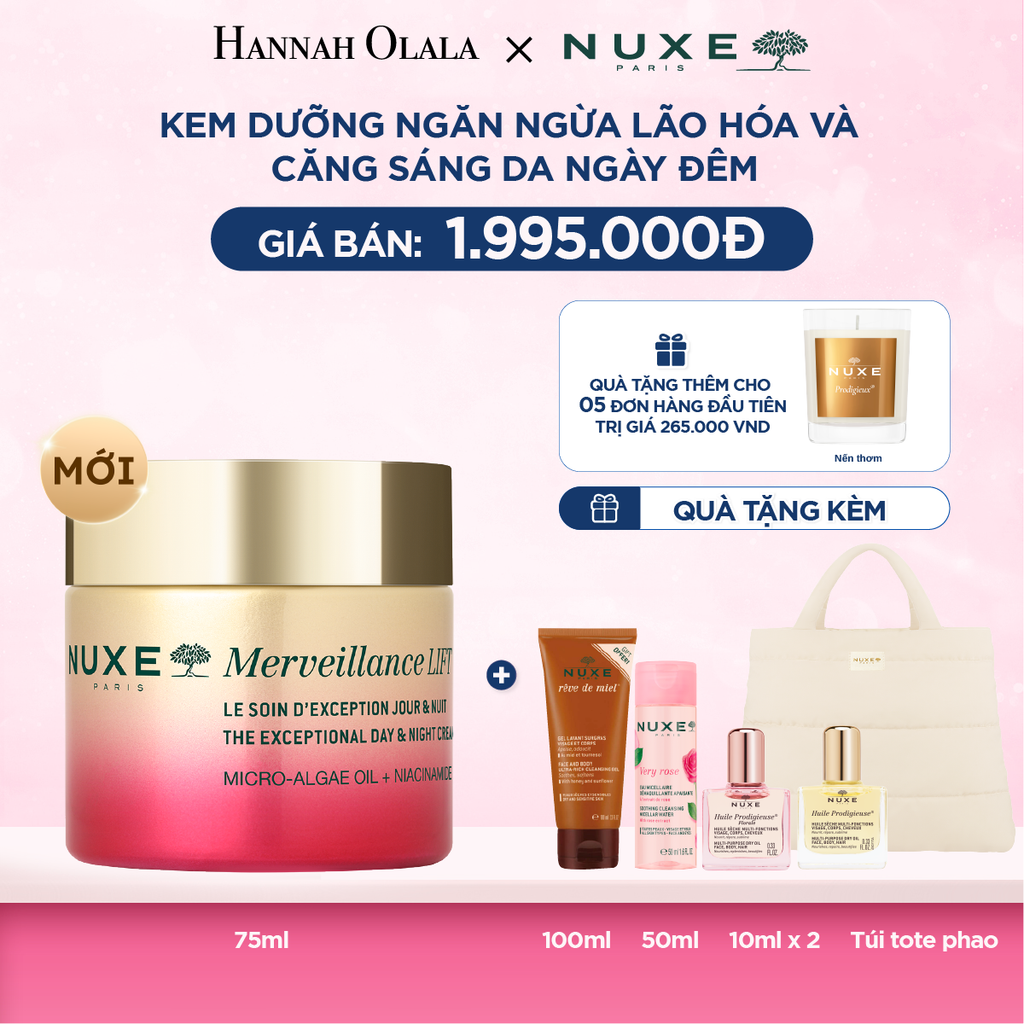  KEM DƯỠNG NGĂN NGỪA LÃO HÓA & CĂNG SÁNG DA NGÀY, ĐÊM NUXE MVL CREAM 75ML - M24 