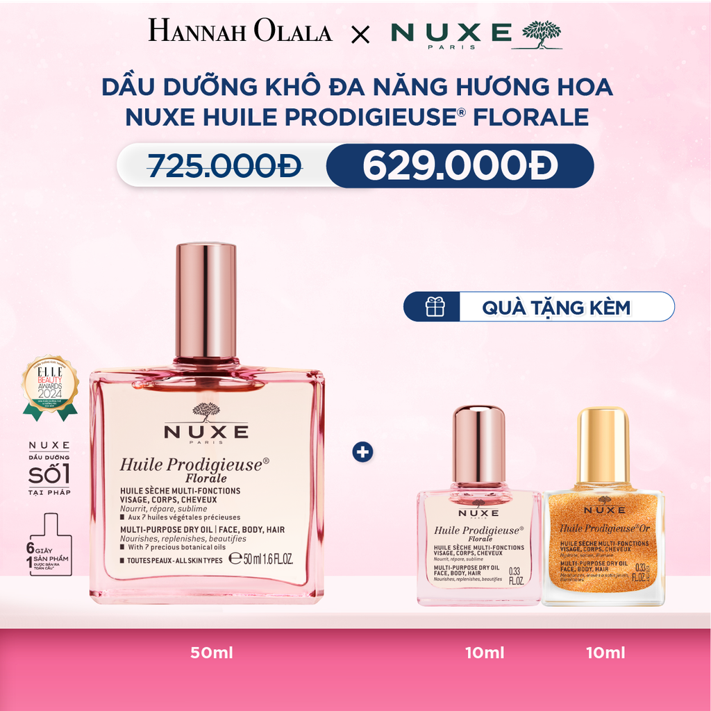  DẦU DƯỠNG KHÔ ĐA NĂNG NUXE HUILE PRODIGIEUSE® 50ML (CHỌN HƯƠNG) 