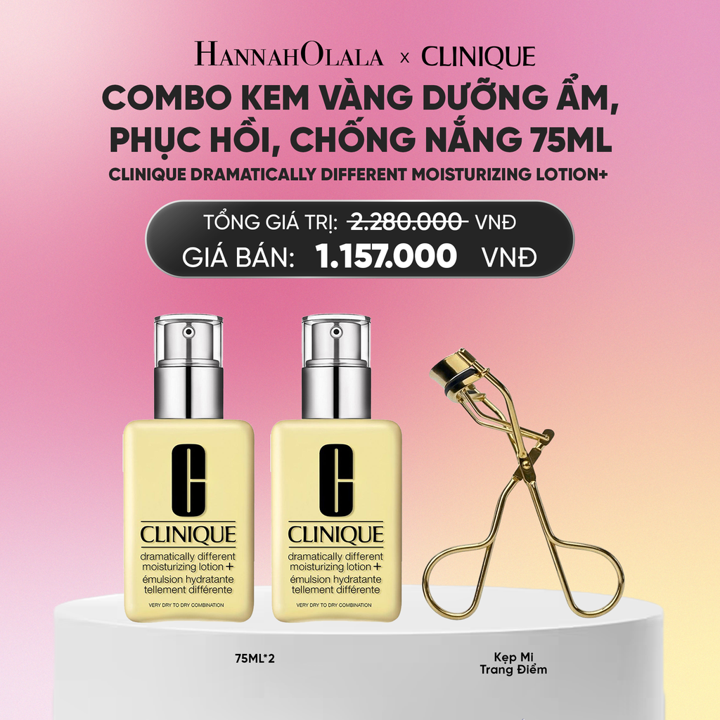 COMBO KEM VÀNG DƯỠNG ẨM, PHỤC HỒI, CHỐNG NẮNG CLINIQUE DRAMATICALLY DIFFERENT MOISTURIZING LOTION+ 75ML_A1915 