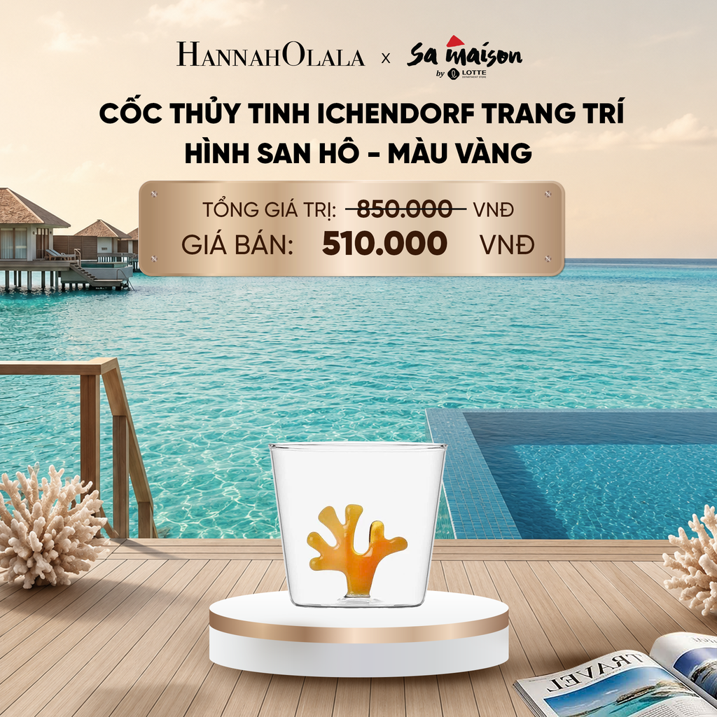  CỐC THỦY TINH ICHENDORF TRANG TRÍ HÌNH SAN HÔ - DEAL 6_ D2009 