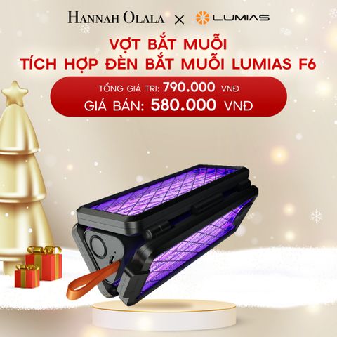  A88_DEAL 24: VỢT BẮT MUỖI TÍCH HỢP ĐÈN BẮT MUỖI LUMIAS F6 