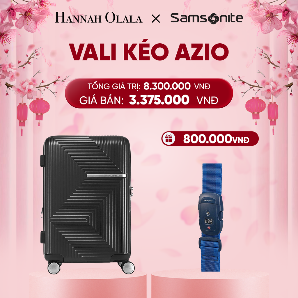  DEAL1: VALI KÉO AZIO SIZE CABIN S
TẶNG LUGGAGE STRAPE SAM 