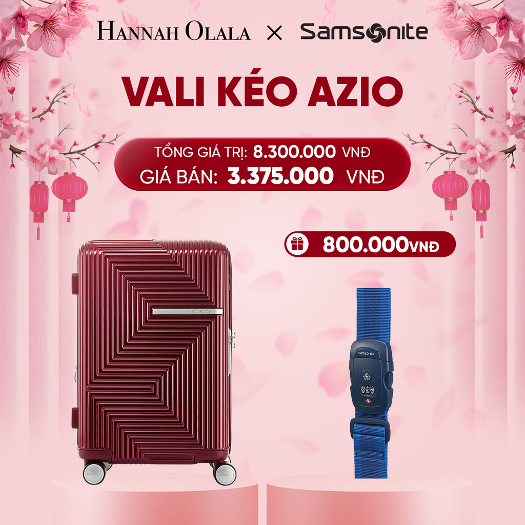  DEAL1: VALI KÉO AZIO SIZE CABIN S
TẶNG LUGGAGE STRAPE SAM 
