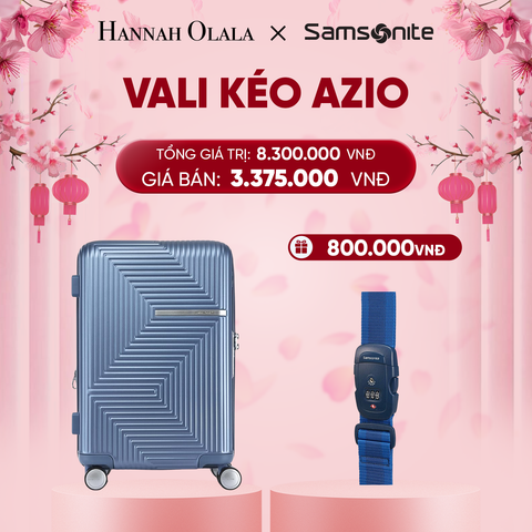  DEAL1: VALI KÉO AZIO SIZE CABIN S
TẶNG LUGGAGE STRAPE SAM 
