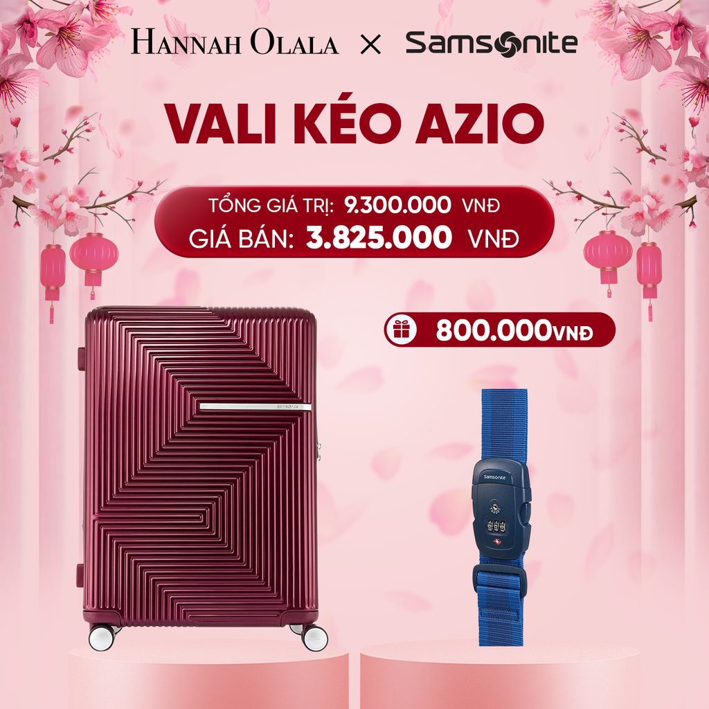  DEAL2: VALI KÉO AZIO SIZE TRUNG M
TẶNG LUGGAGE STRAPE SAM 
