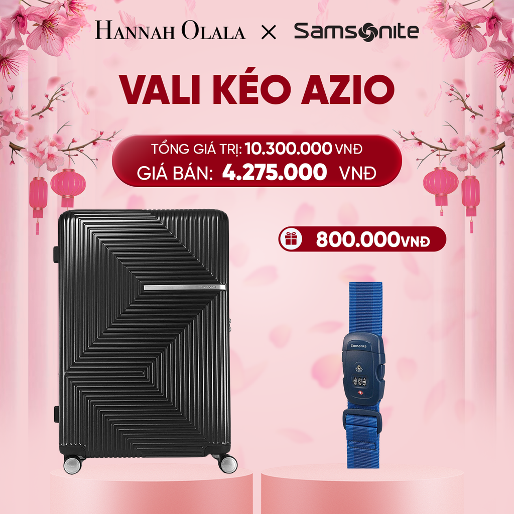  DEAL3: VALI KÉO AZIO SIZE ĐẠI L
TẶNG LUGGAGE STRAPE SAM 