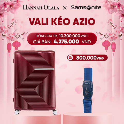  DEAL3: VALI KÉO AZIO SIZE ĐẠI L
TẶNG LUGGAGE STRAPE SAM 