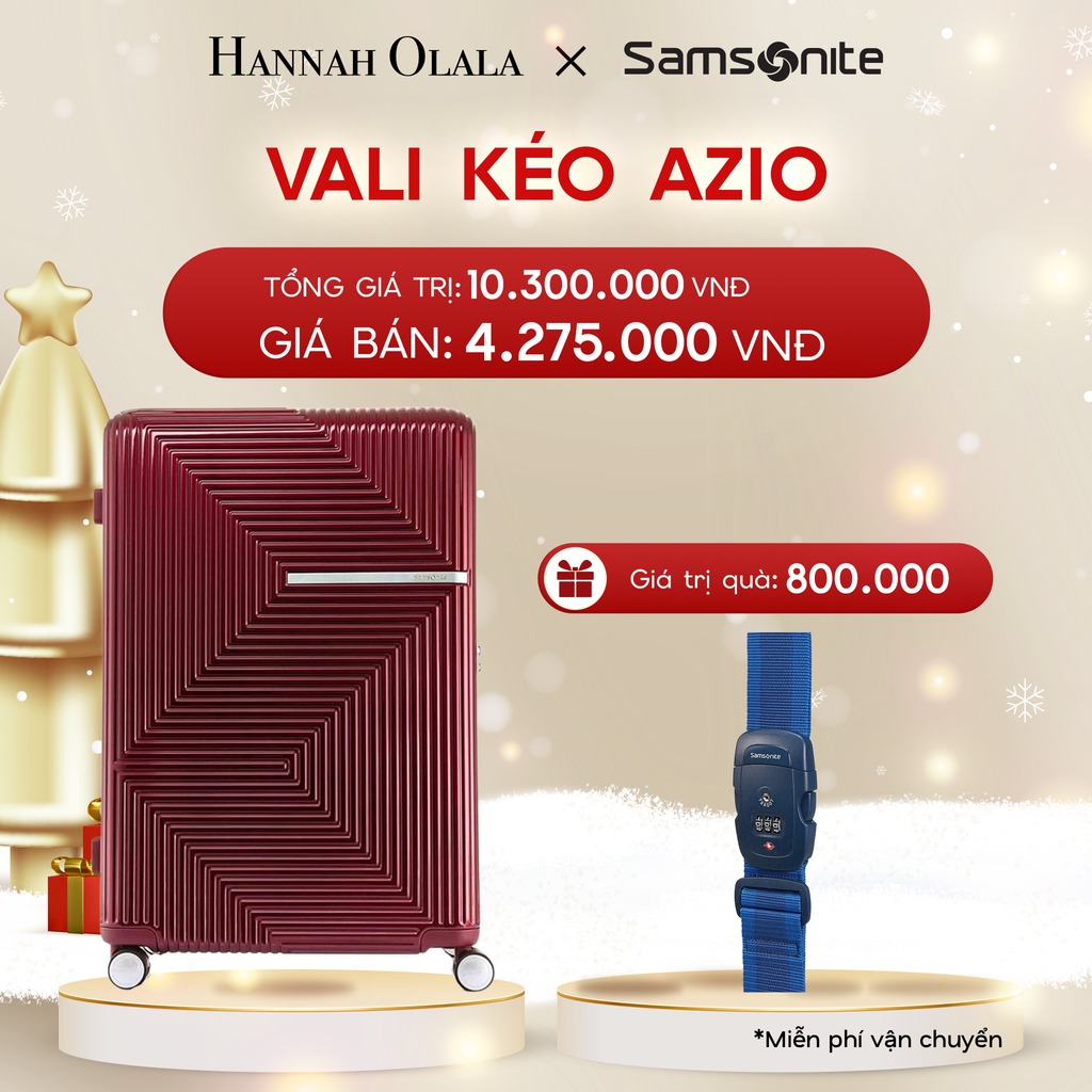 DEAL3: VALI KÉO AZIO SIZE ĐẠI L
* TẶNG LUGGAGE STRAPE SAM 