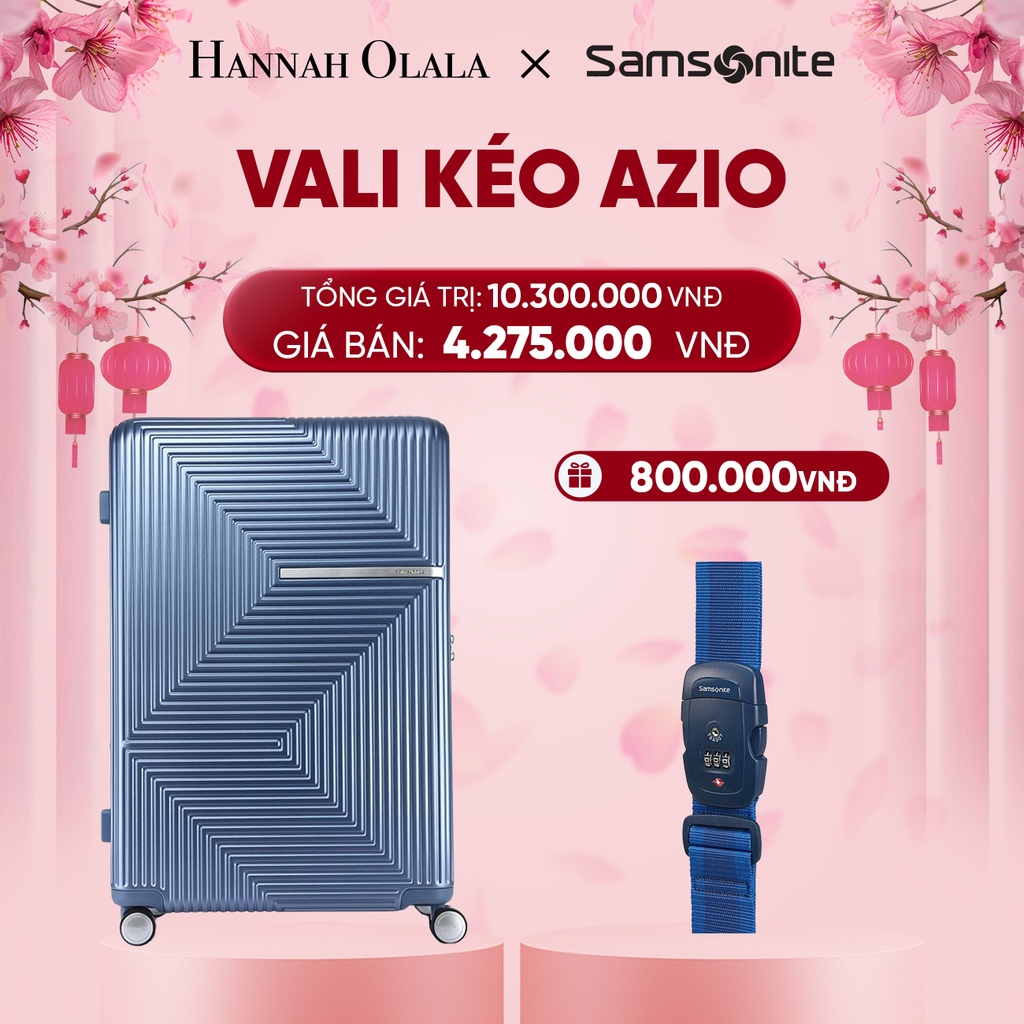  DEAL3: VALI KÉO AZIO SIZE ĐẠI L
TẶNG LUGGAGE STRAPE SAM 