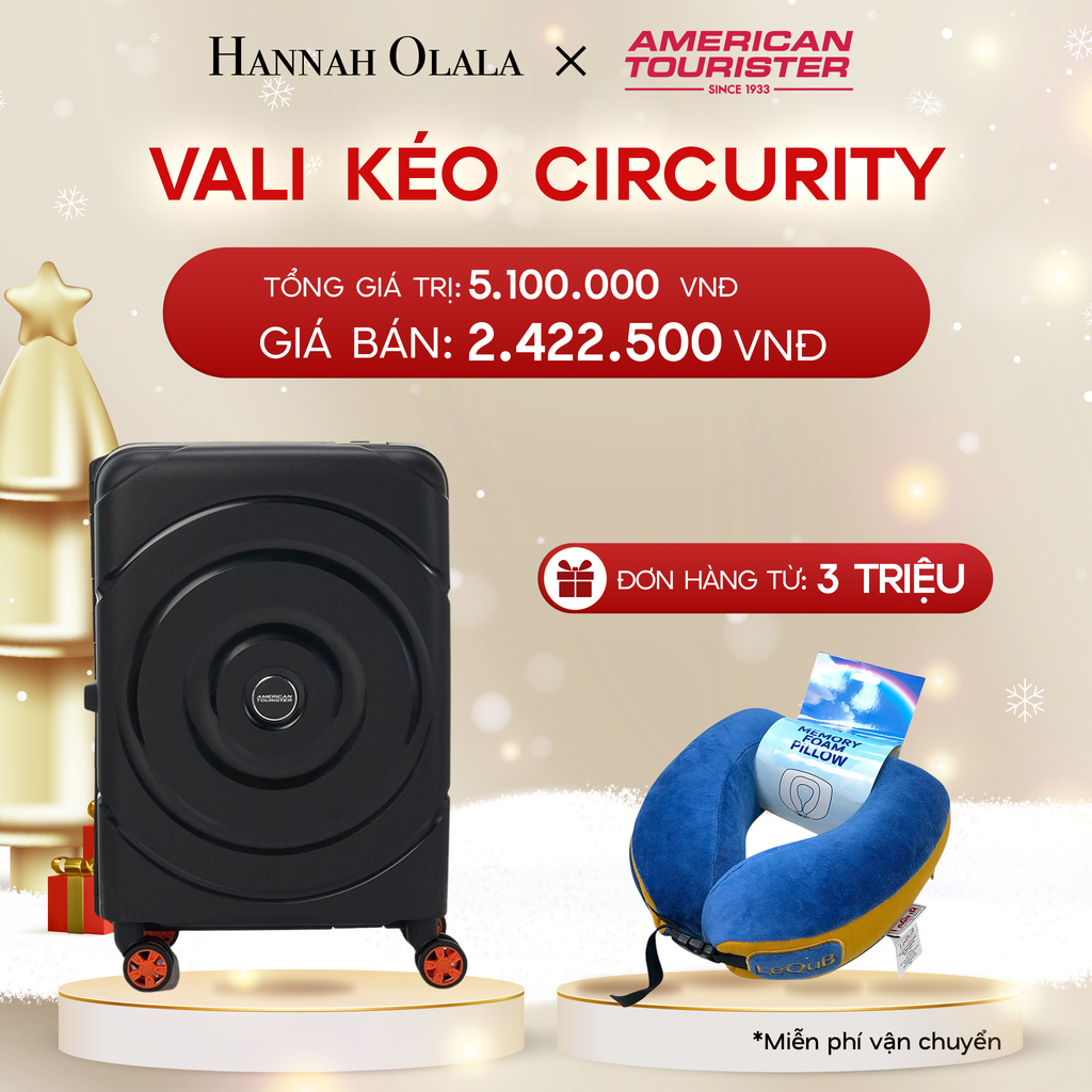  DEAL43: VALI KÉO CIRCURITY SIZE CABIN S Tặng kèm gối cổ Lequb 