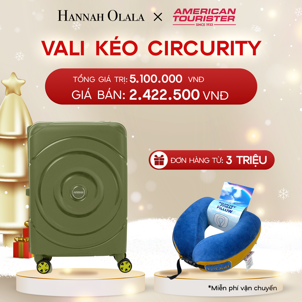  DEAL43: VALI KÉO CIRCURITY SIZE CABIN S Tặng kèm gối cổ Lequb 