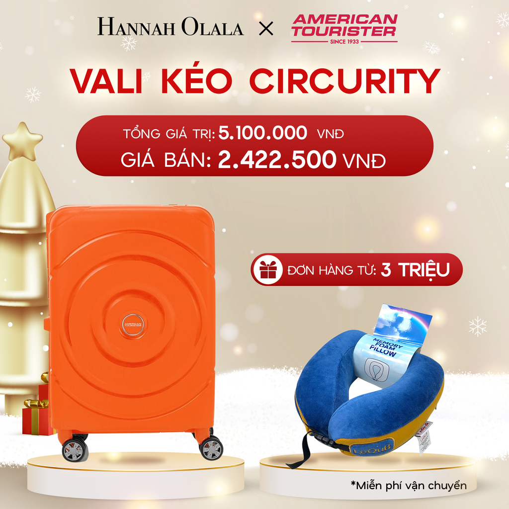  DEAL43: VALI KÉO CIRCURITY SIZE CABIN S Tặng kèm gối cổ Lequb 