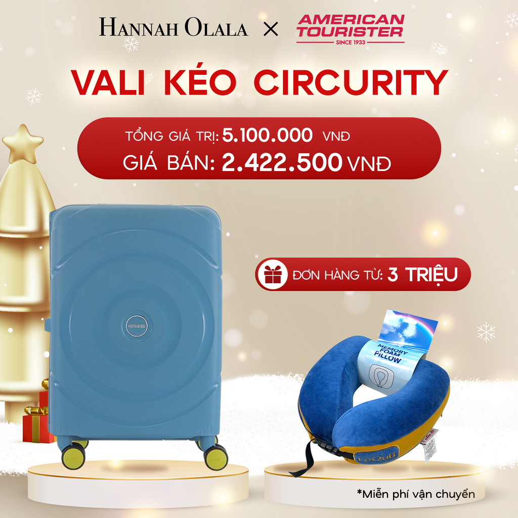  DEAL43: VALI KÉO CIRCURITY SIZE CABIN S Tặng kèm gối cổ Lequb 