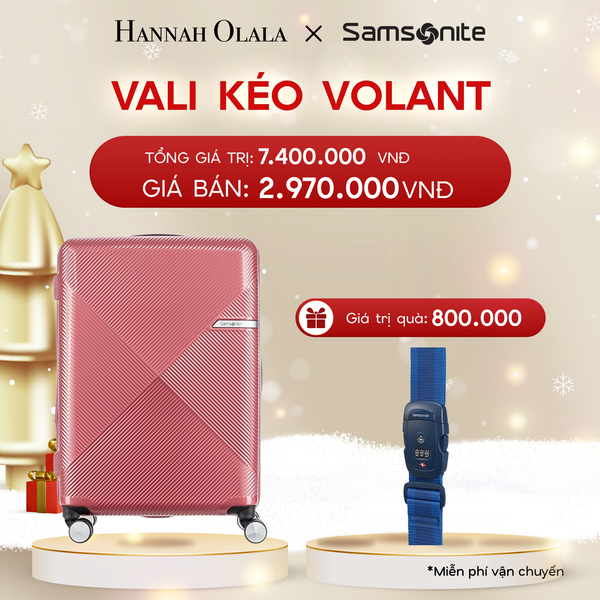 A1766_DEAL5: VALI KÉO VOLANT SIZE TRUNG M
* TẶNG LUGGAGE STRAPE SAM 