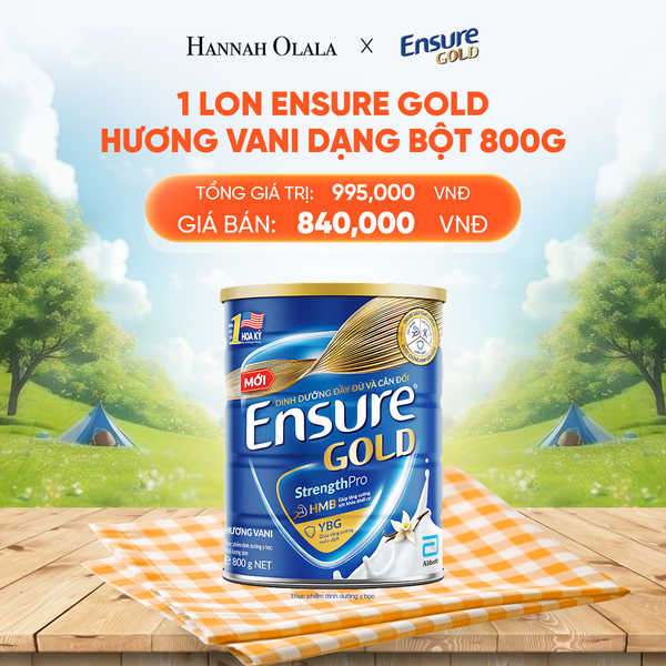  DEAL 1: 1 LON ENSURE GOLD DẠNG BỘT 800G (VANI) 