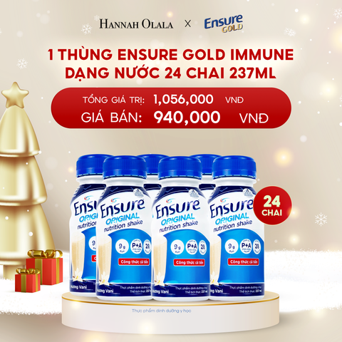  A186_DEAL 11: 1 THÙNG ENSURE GOLD IMMUNE DẠNG NƯỚC 24 CHAI 237ML 