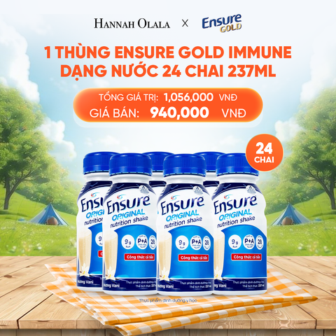  DEAL 11: 1 THÙNG ENSURE GOLD IMMUNE DẠNG NƯỚC 24 CHAI 237ML 