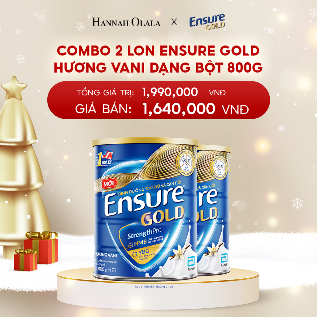  A179_DEAL 4: COMBO 2 LON ENSURE GOLD DẠNG BỘT 800G (VANI) 
