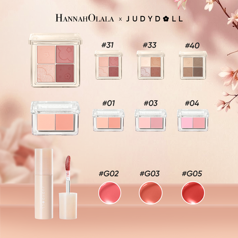  COMBO 3: BẢNG MẮT 4 Ô + MÁ HỒNG 2 MÀU + SON BÓNG DƯỠNG ẨM - A1302 