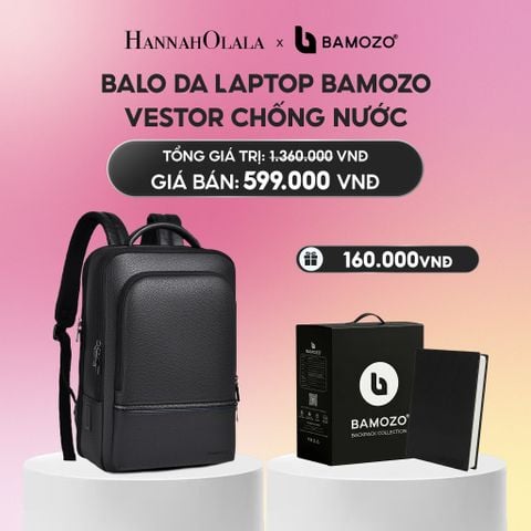  BALO DA LAPTOP BAMOZO VESTOR NAM CÔNG SỞ LỊCH LÃM CHỐNG NƯỚC CÓ LÓT LƯNG ĐỆM FOAM (TẶNG HỘP ĐỰNG + SỔ TAY BÌA DA)_A2235 