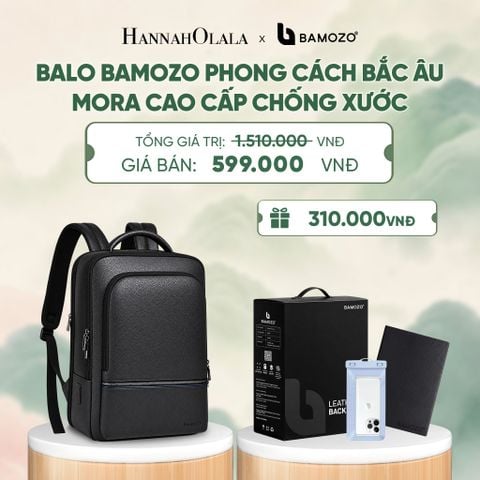  BALO DA LAPTOP BAMOZO VESTOR NAM CÔNG SỞ LỊCH LÃM CHỐNG NƯỚC CÓ LÓT LƯNG ĐỆM FOAM (TẶNG HỘP ĐỰNG + SỔ TAY BÌA DA +TÚI ĐỰNG ĐT CHỐNG NƯỚC) - DEAL 9 - A689 