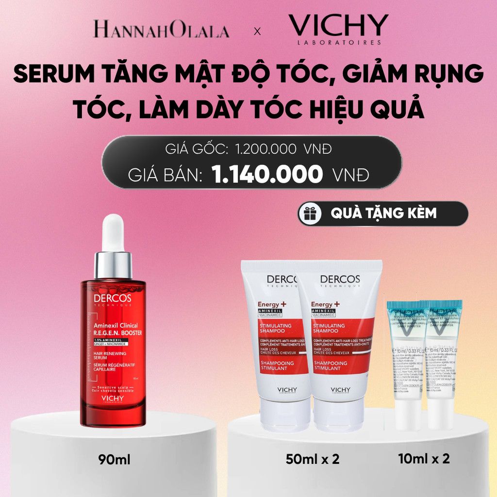  SERUM VICHY DERCOS TĂNG MẬT ĐỘ TÓC, GIẢM RỤNG TÓC, LÀM DÀY TÓC HIỆU QUẢ 90ML - DÀNH CHO TÓC MỎNG, THƯA, YẾU DEAL 12_A255 