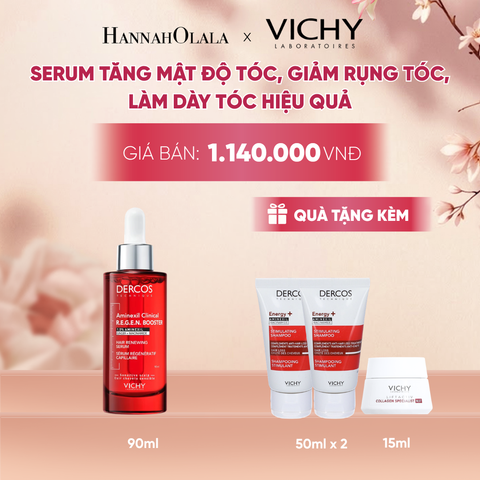  SERUM VICHY DERCOS TĂNG MẬT ĐỘ TÓC, GIẢM RỤNG TÓC, LÀM DÀY TÓC HIỆU QUẢ 90ML - DÀNH CHO TÓC MỎNG, THƯA, YẾU - A912 