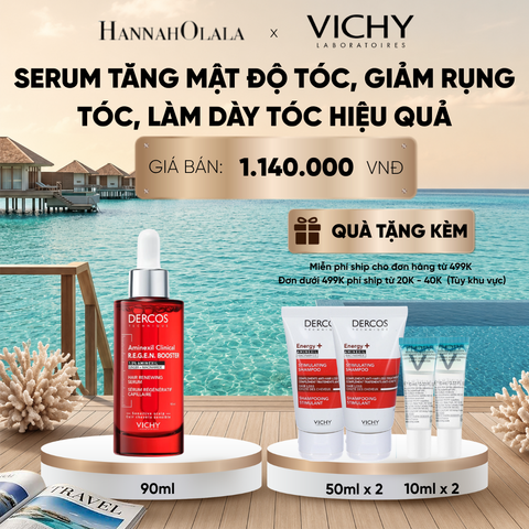  DEAL 15 SERUM VICHY DERCOS TĂNG MẬT ĐỘ TÓC, GIẢM RỤNG TÓC, LÀM DÀY TÓC HIỆU QUẢ 90ML - DÀNH CHO TÓC MỎNG, THƯA, YẾU_ D607 