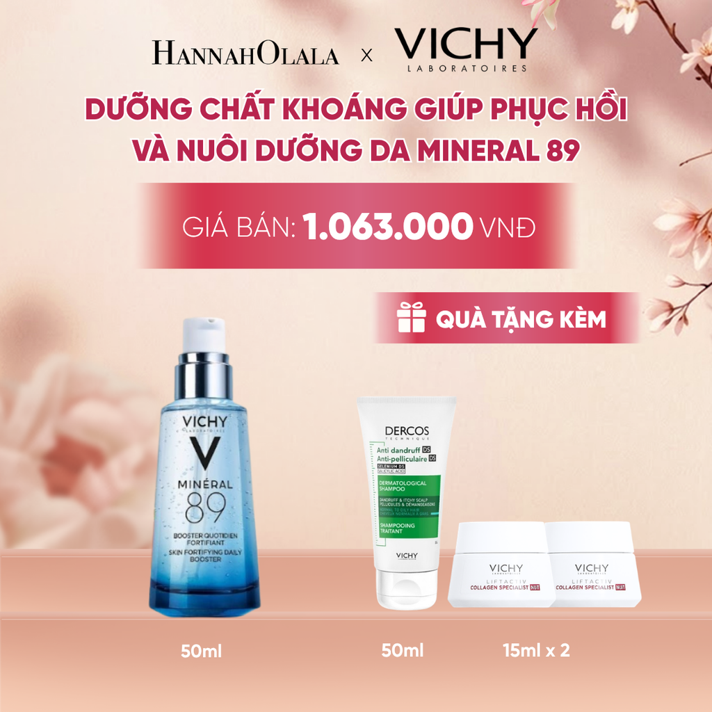  SERUM KHOÁNG GIÚP PHỤC HỒI VÀ CẤP ẨM CHUYÊN BIỆT VICHY MINERAL 89 50ML, CHỐNG ĐA TÁC NHÂN LÀM SUY YẾU DA - A1779 