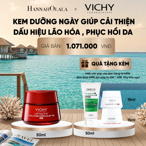  KEM DƯỠNG BAN NGÀY GIÚP CẢI THIỆN CÁC DẤU HIỆU LÃO HÓA , PHỤC HỒI & NUÔI DƯỠNG DA VICHY LIFTACTIV COLLAGEN SPECIALIST 50ML DEAL 5_ D1921 