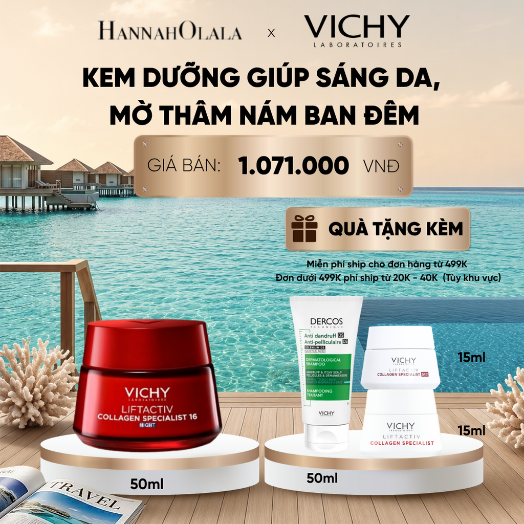  KEM DƯỠNG GIÚP SÁNG DA, MỜ THÂM NÁM BAN ĐÊM LIFTACTIV COLLAGEN SPECIALIST NIGHT 50ML DEAL 6_ D1953 
