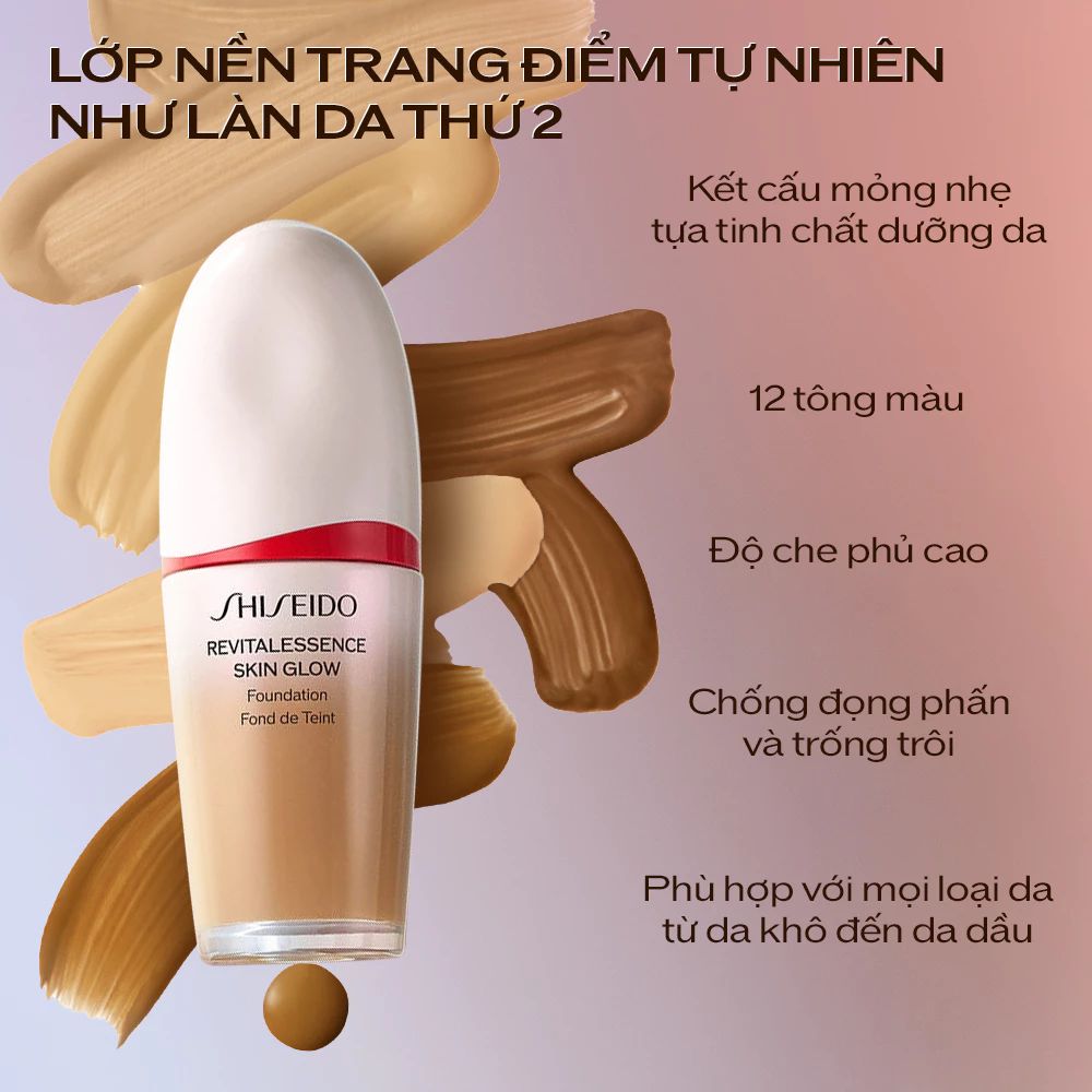  KEM NỀN SHISEIDO REVITALESSENCE SKIN GLOW FOUNDATION 30ML - DEAL 13 