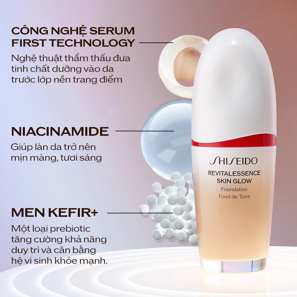  KEM NỀN SHISEIDO REVITALESSENCE SKIN GLOW FOUNDATION 30ML - DEAL 13 